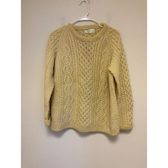 The Irish Shop Sweaters - The Irish Shop Vintage Cream Cableknit Sweater
